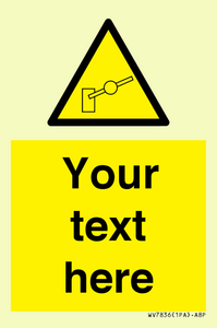 Custom warning barrier